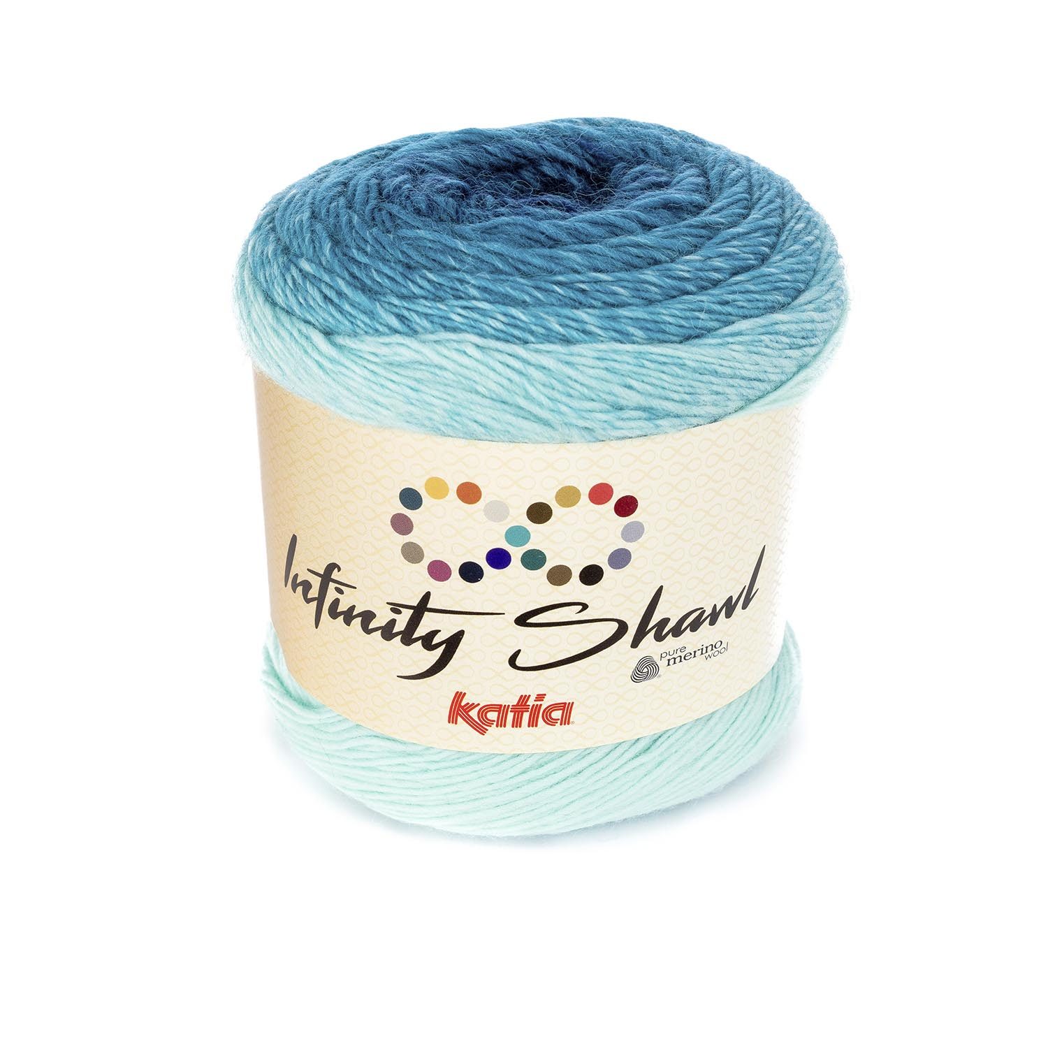 yarn-wool-infinityshawl-knit-merino-light-blue-medium-blue-blue-autumn-winter-katia-312-g